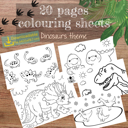 Colouring Sheet - Dinosaurs Theme