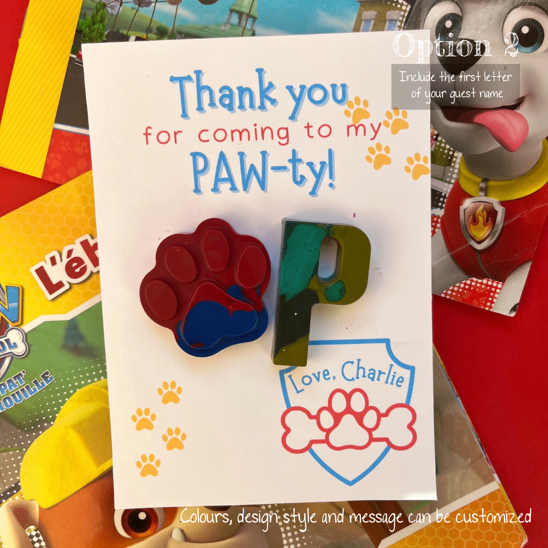 Paw Party Birthday Favours